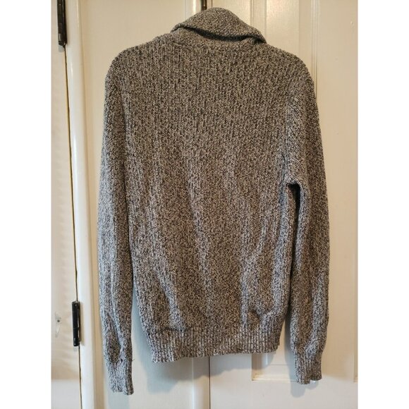 Faherty Marled Shawl Cardigan Sweater Mens Sz Large Marled Gray Cotton Cashmere - Picture 7 of 7